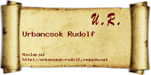 Urbancsok Rudolf névjegykártya